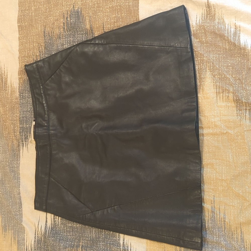 Topshop faux leather skirt